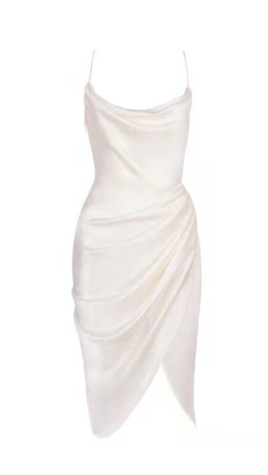 ABITO CON CORSETTO IN RASO AVORIO CON BALCONCINO