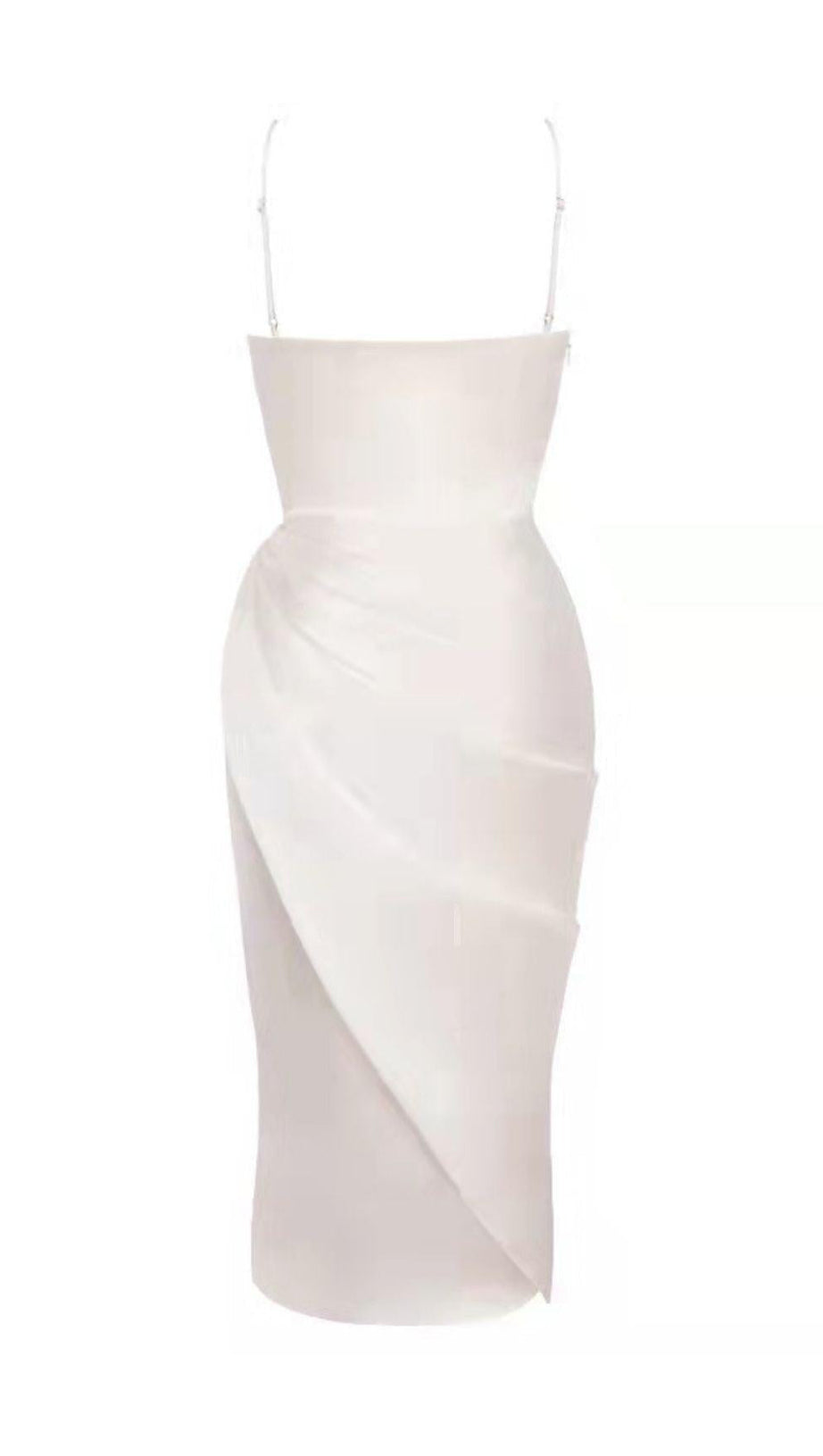 ABITO CON CORSETTO IN RASO AVORIO CON BALCONCINO