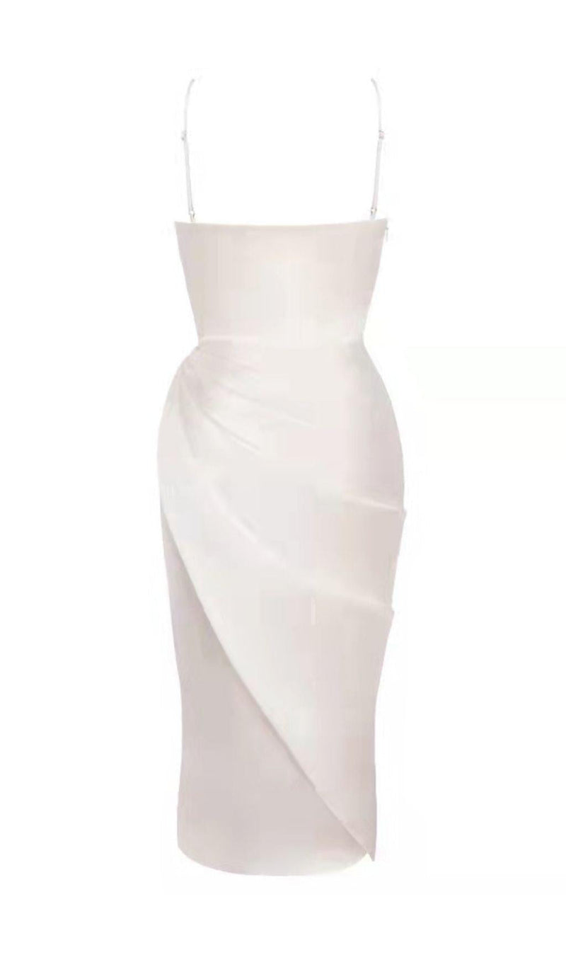 IVORY SATIN BALCONY CORSET DRESS