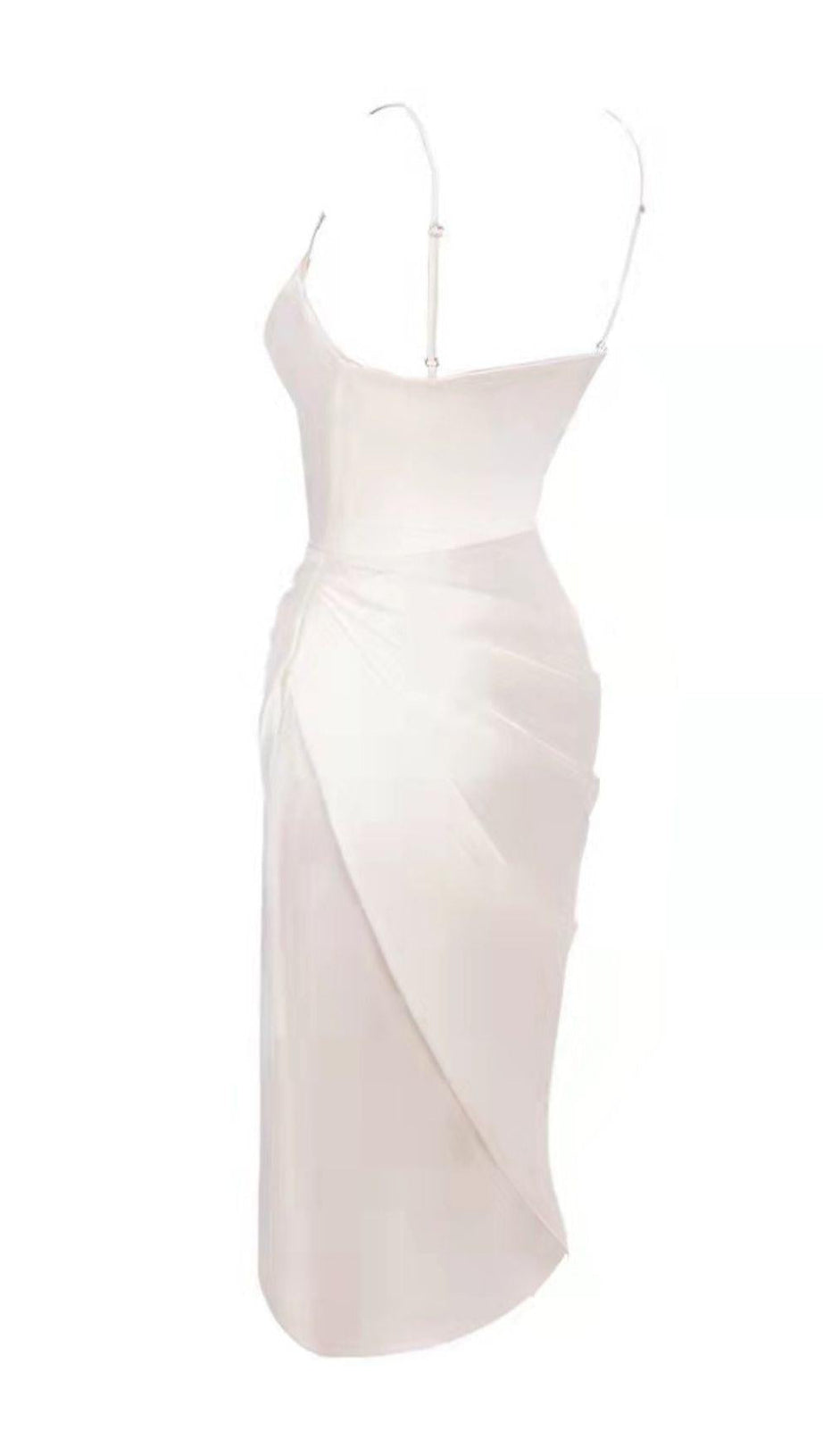 ABITO CON CORSETTO IN RASO AVORIO CON BALCONCINO