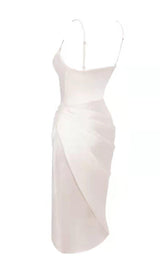 IVORY SATIN BALCONY CORSET DRESS