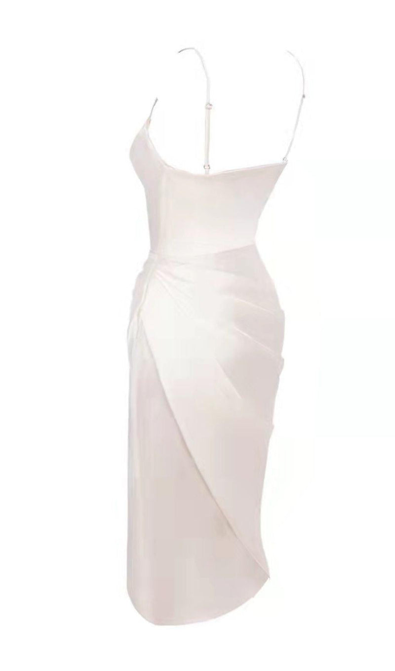 IVORY SATIN BALCONY CORSET DRESS