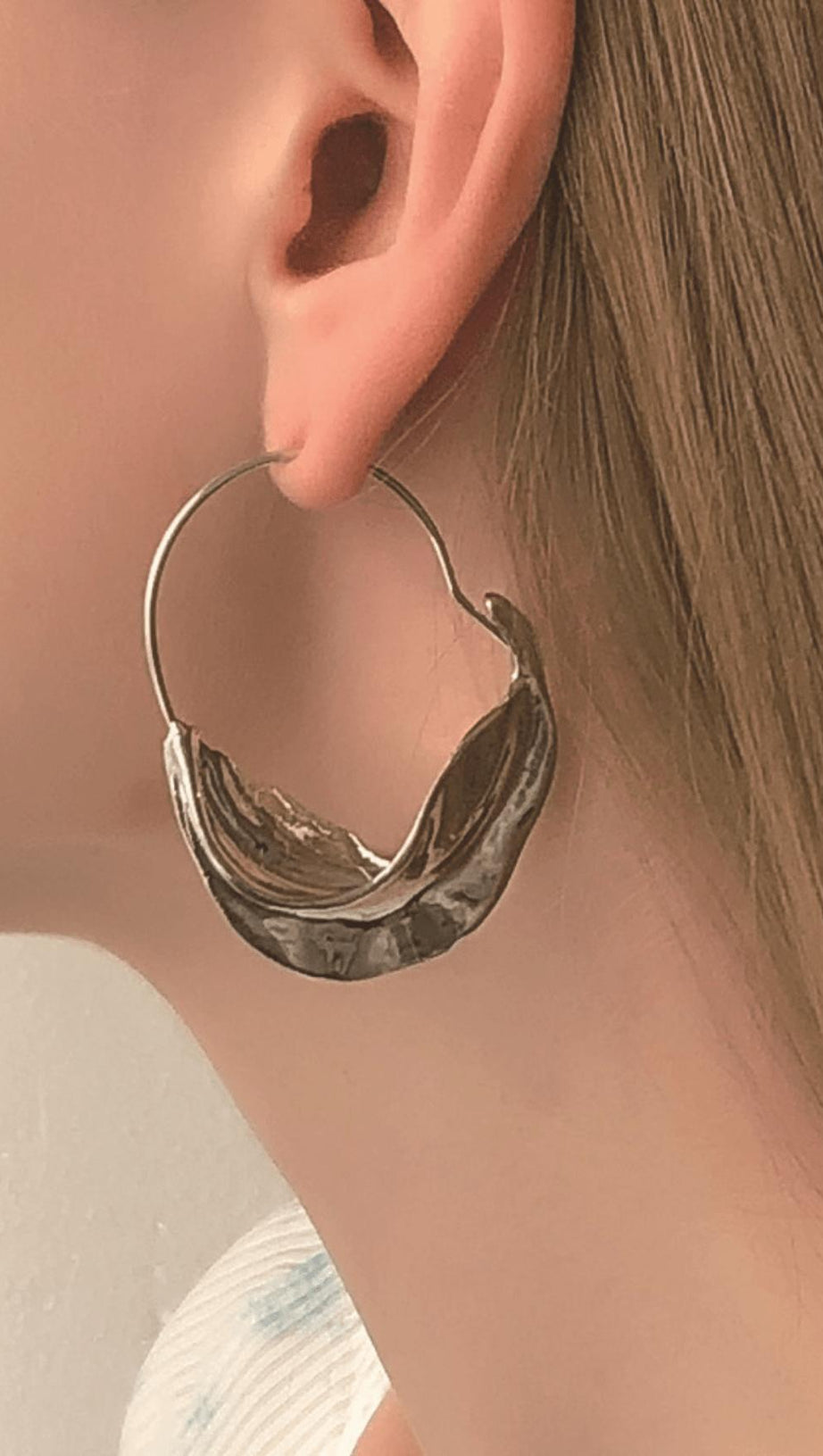 Unregelmäßige Blattohrringe