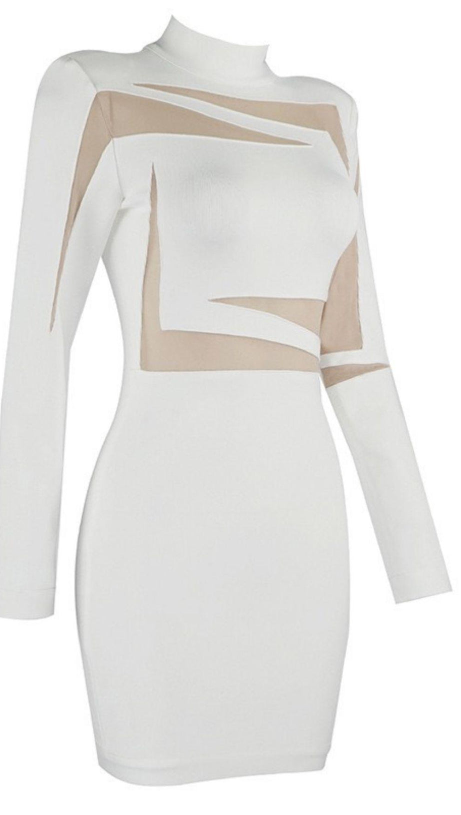 ABITO IN PIZZO CON CUCITURE CAVE.