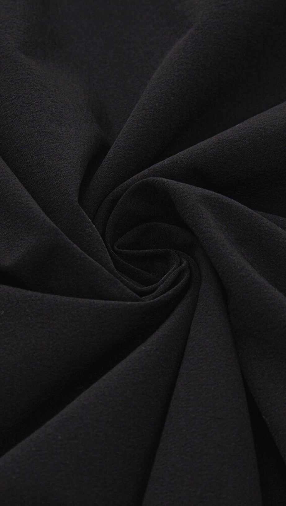 UMBRELLA HEMLINE MIDI DRESS IN BLACK