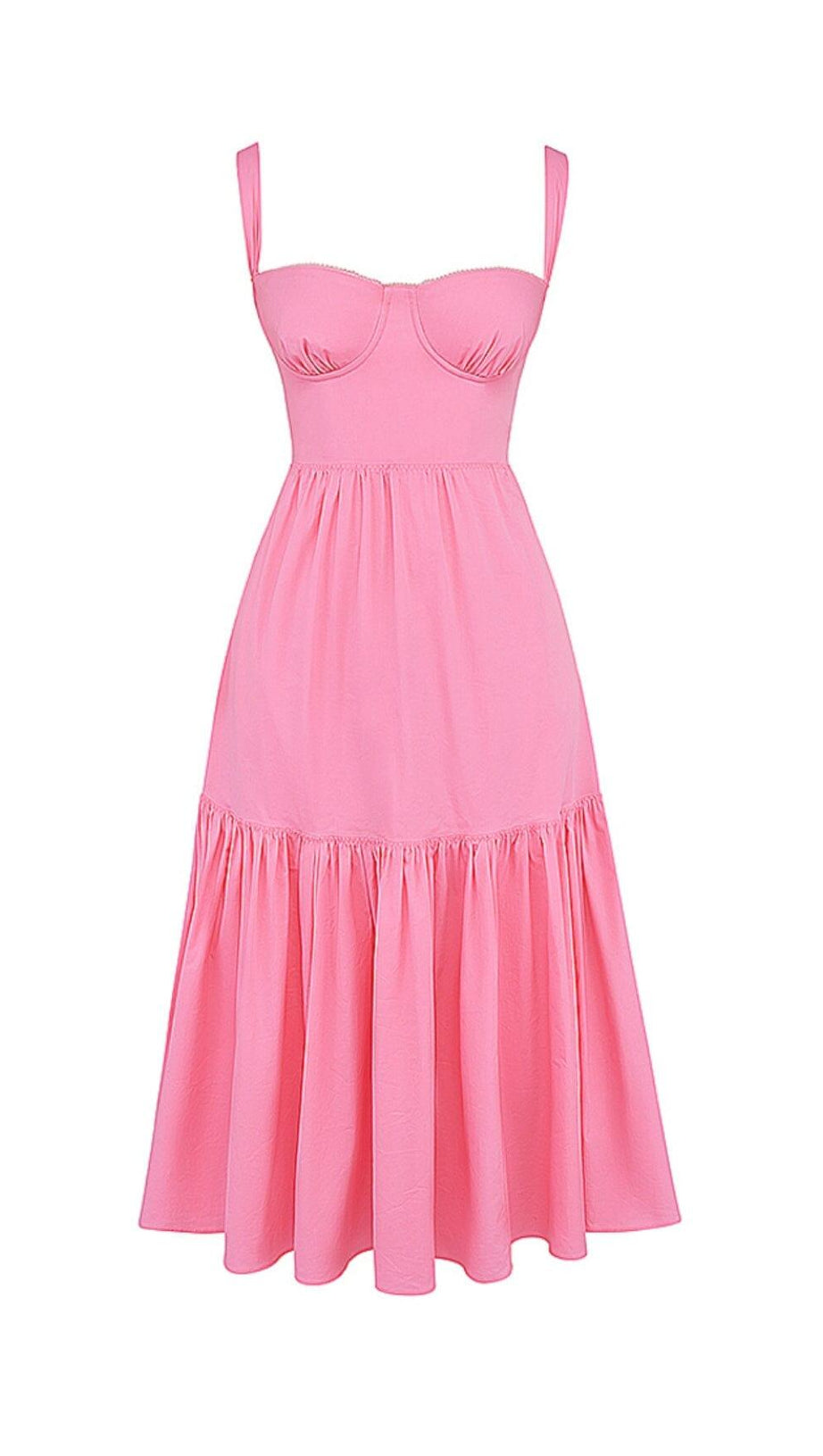 FRENCH PINK MIDI SUNDRESS