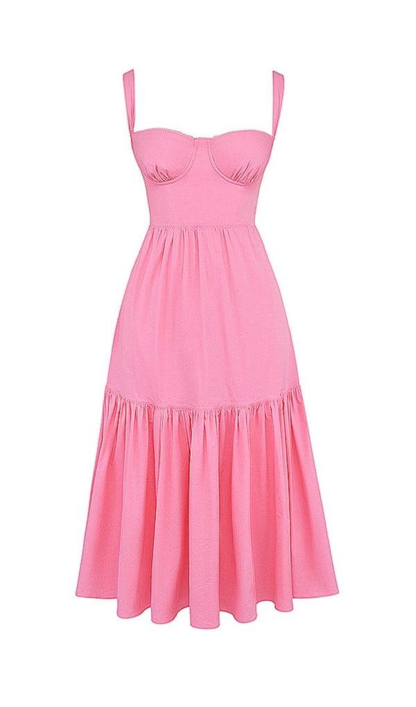 FRENCH PINK MIDI SUNDRESS