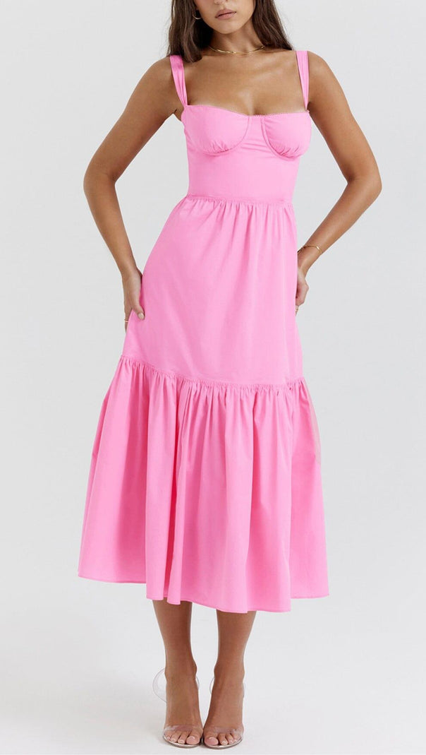 AIIZIE FRENCH PINK MIDI SUNDRESS - product image