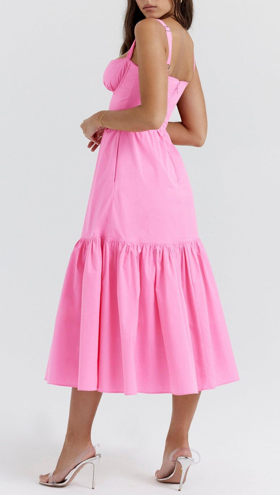 FRENCH PINK MIDI SUNDRESS