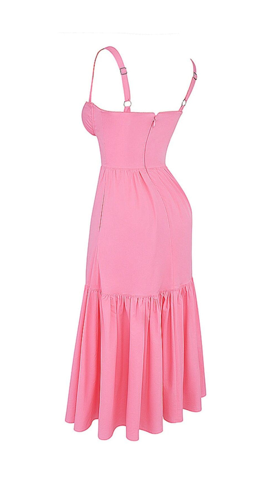 FRENCH PINK MIDI SUNDRESS