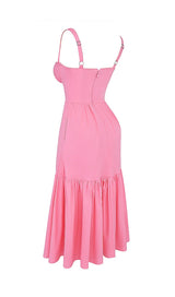 FRENCH PINK MIDI SUNDRESS