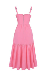 FRENCH PINK MIDI SUNDRESS