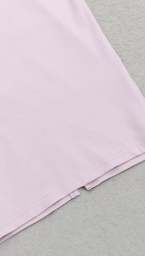 AIIZIE HIP WRAP BANDAGE MIDI DRESS IN LILAC - product image