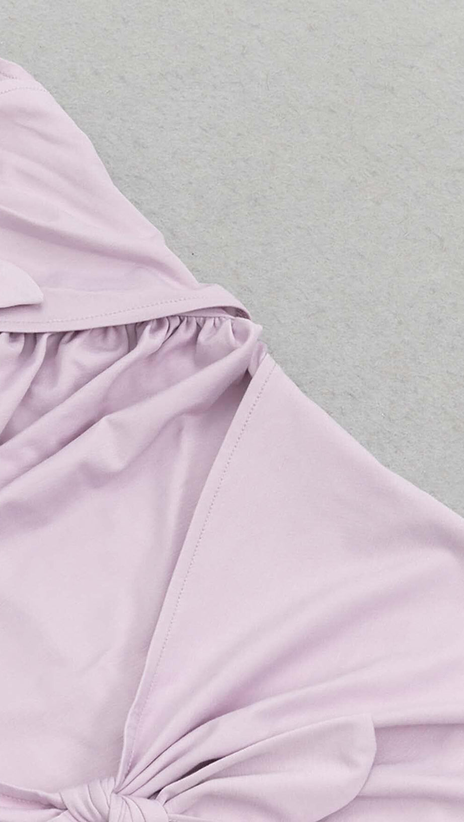 HIP WRAP BANDAGE MIDI DRESS IN LILAC