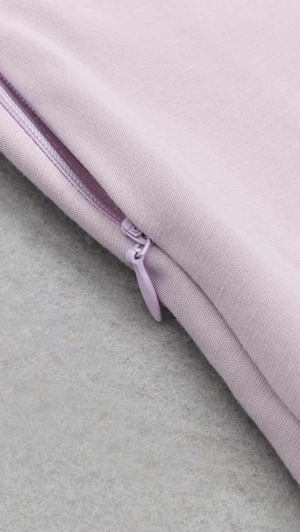 AIIZIE HIP WRAP BANDAGE MIDI DRESS IN LILAC - product image