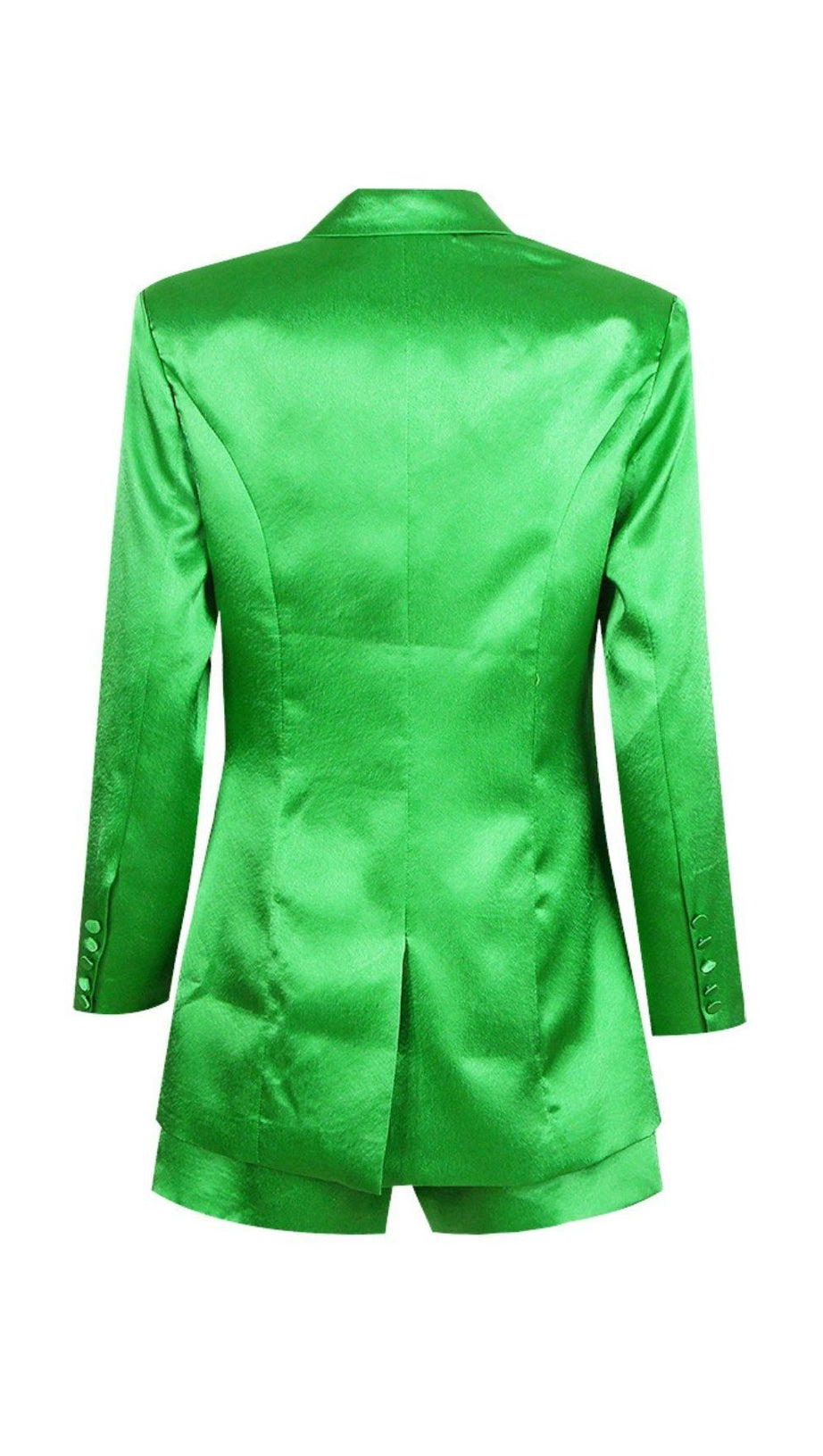 SATIN-BLAZERANZUG IN GRÜN