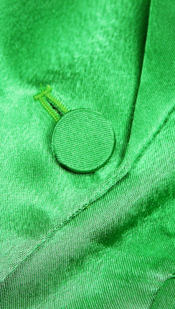 AIIZIE SATIN BLAZER SUIT IN GREEN - product image
