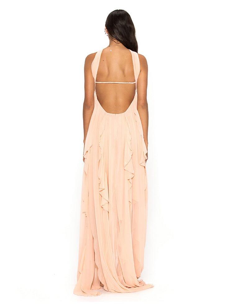 AIIZIE LACE IRREGULAR MIDI DRESS IN PINK - product image
