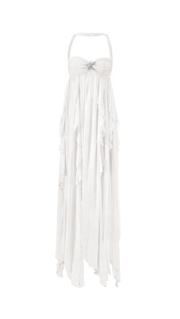 AIIZIE LACE IRREGULAR MAXI DRESS IN WHITE - product image