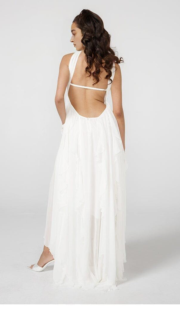 AIIZIE LACE IRREGULAR MAXI DRESS IN WHITE - product image