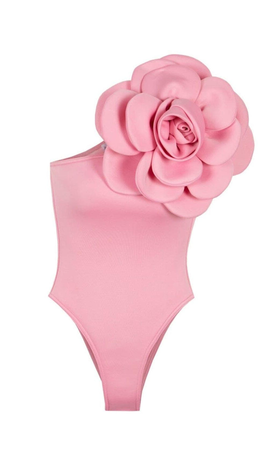 Übertriebener 3D-Blumen-Bodysuit in Pink