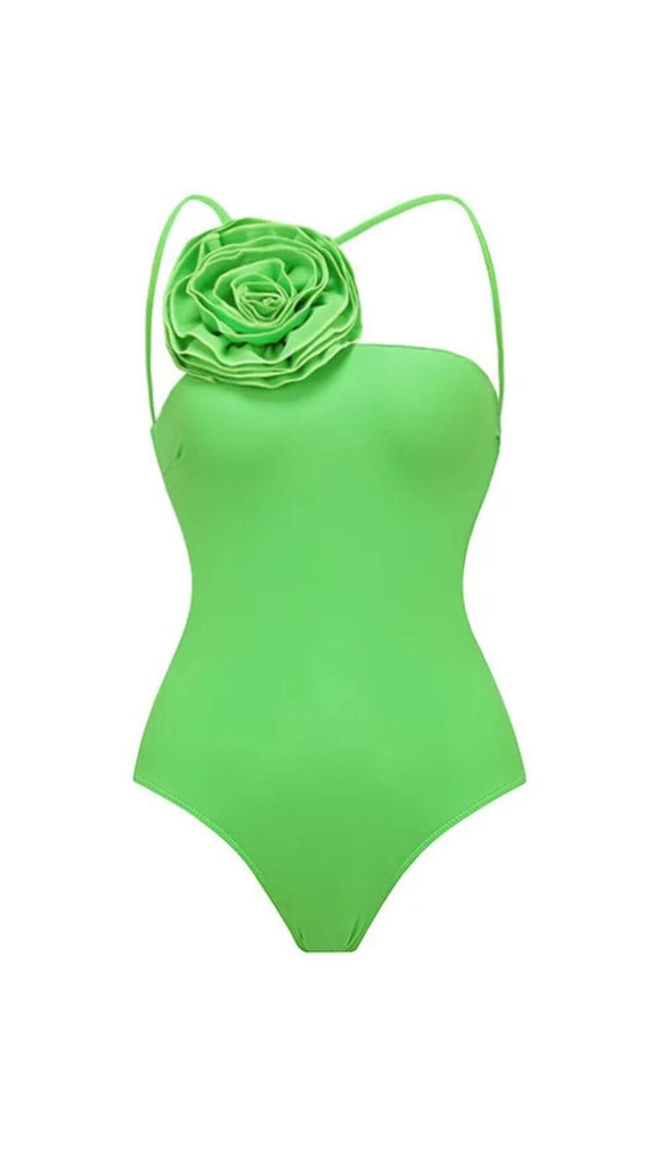 AIIZIE FLOWER DECOR BACKLESS ONE PIECE SWIMSUIT - product image