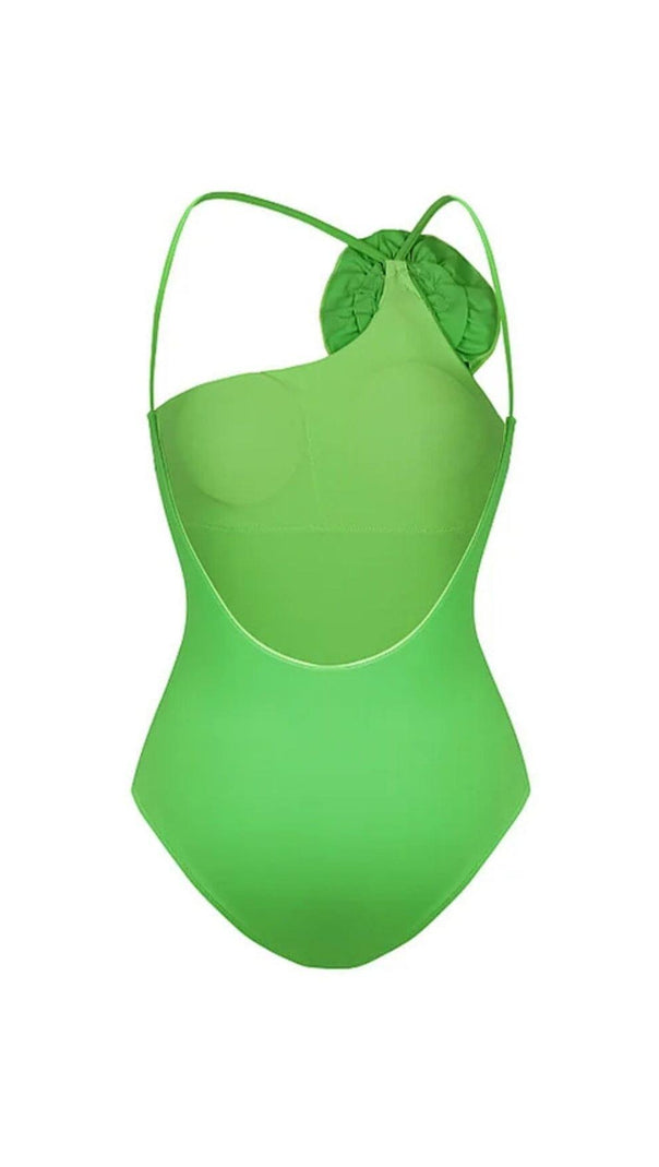 AIIZIE FLOWER DECOR BACKLESS ONE PIECE SWIMSUIT - product image