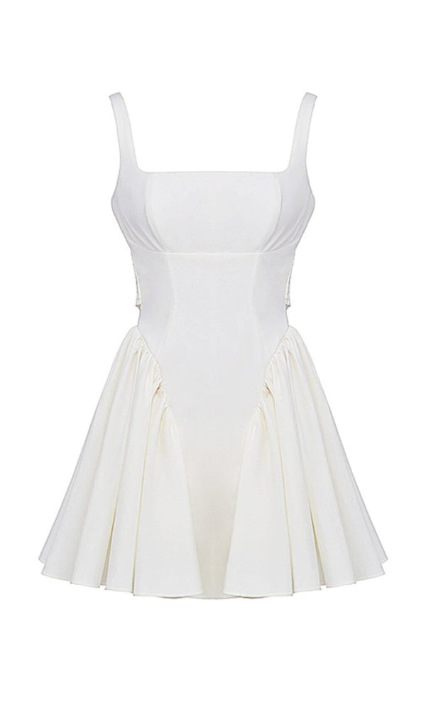 IVORY BOW MINI DRESS