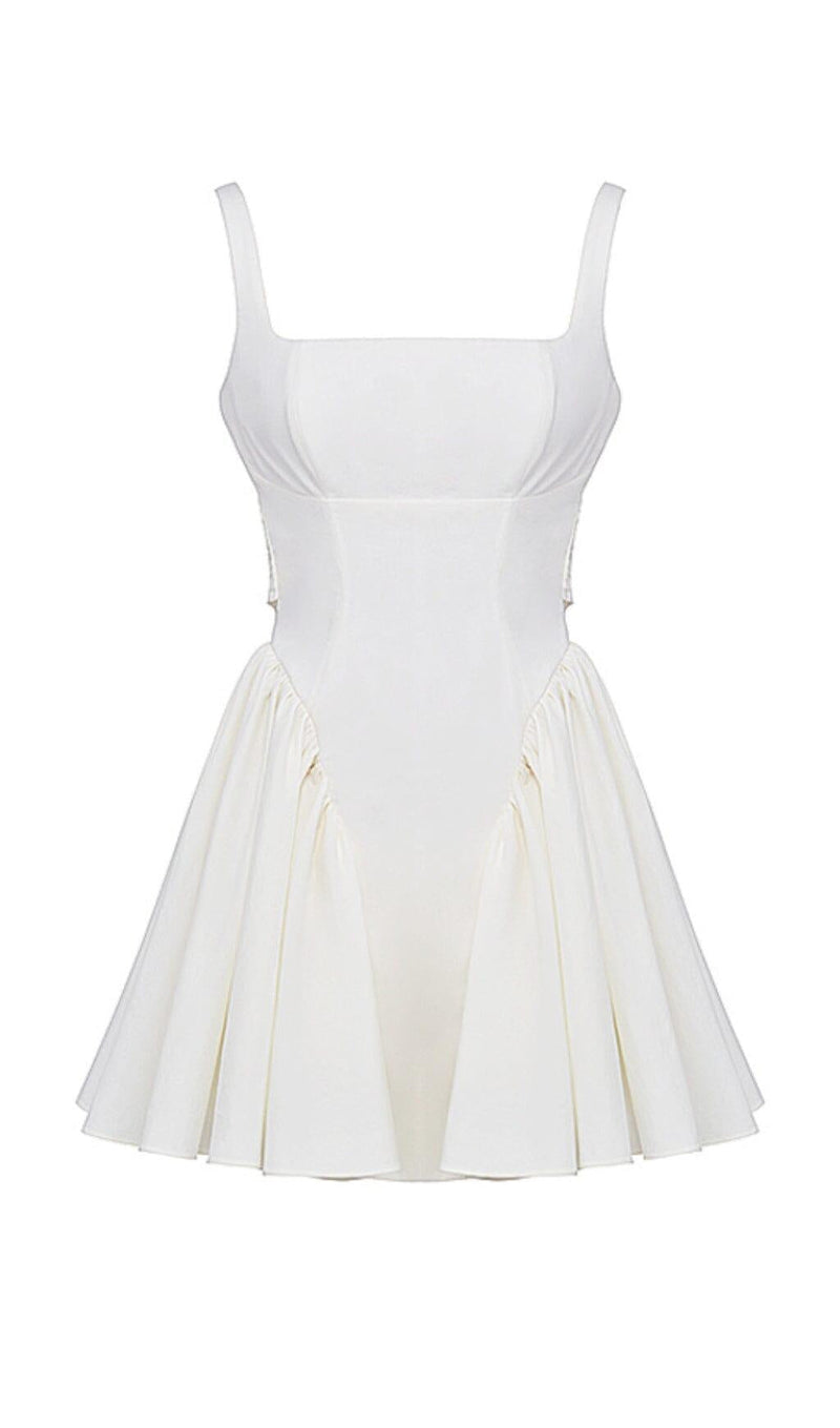 IVORY BOW MINI DRESS