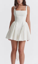 IVORY BOW MINI DRESS