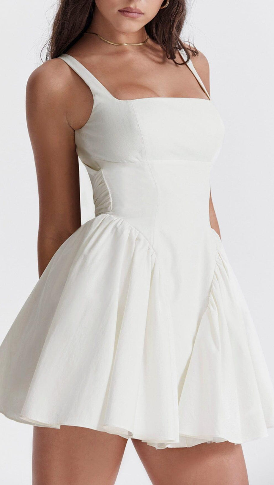 IVORY BOW MINI DRESS