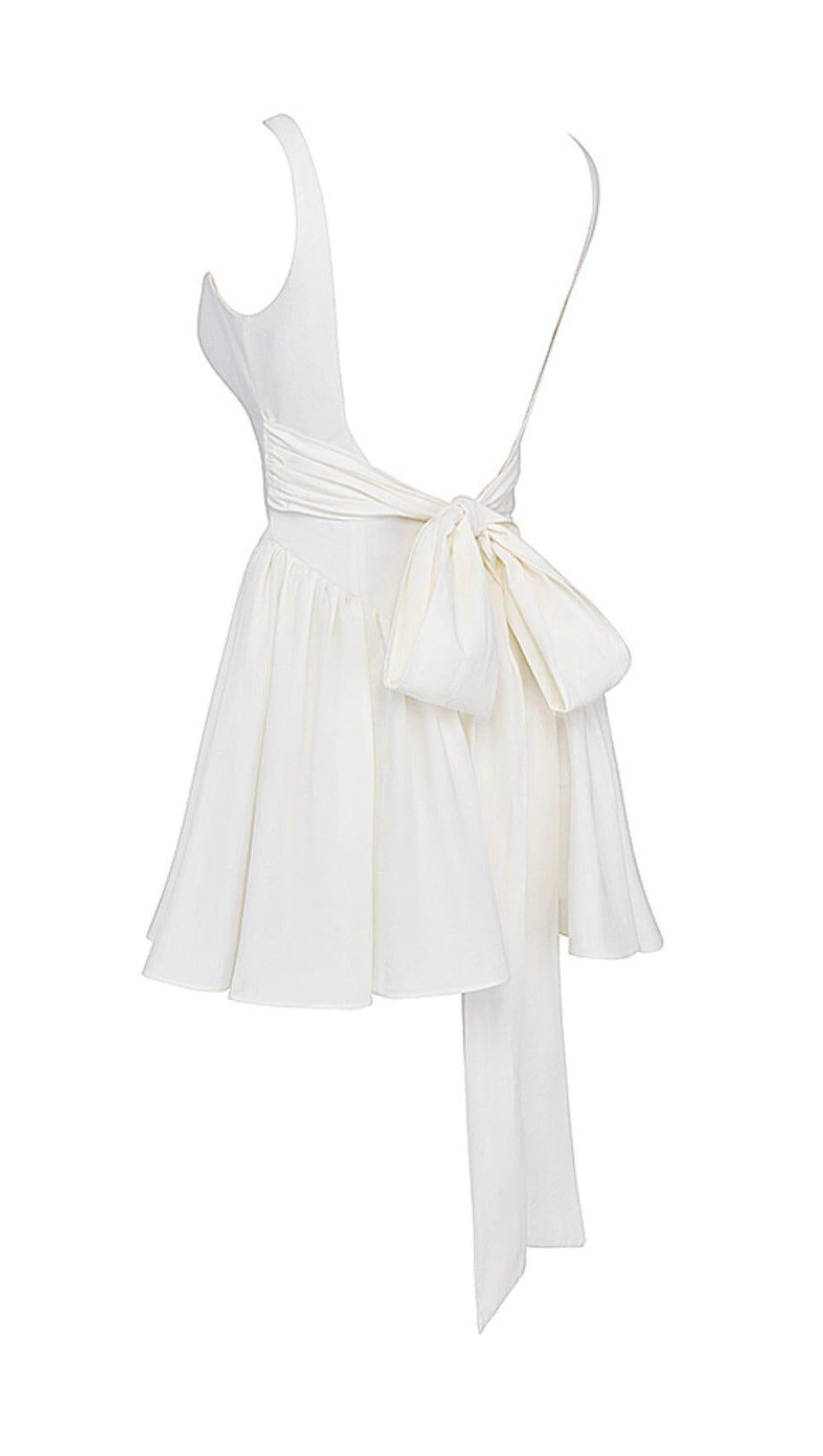 IVORY BOW MINI DRESS