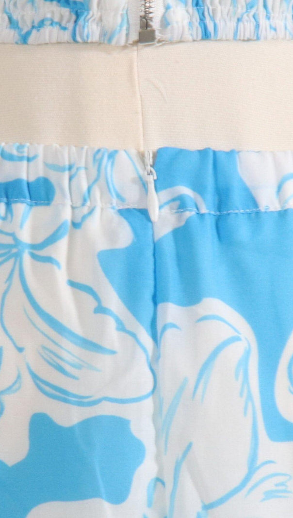 AIIZIE STRAPPY FLORAL FLOWY SUNDRESS IN BLUE - product image