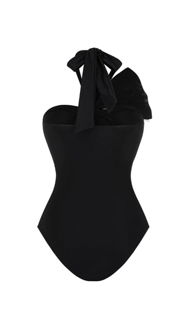 AIIZIE RUFFLE COLOR BLOCK ONE PIECE SWIMSUIT - product image