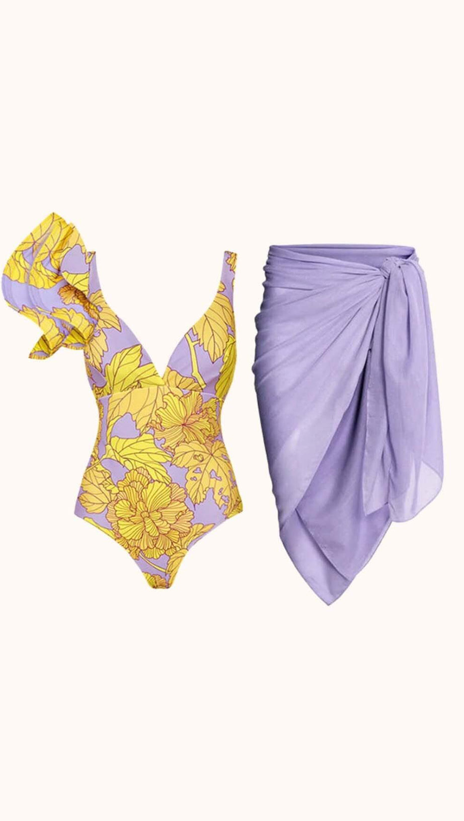 AYODELE RUFFLE SWIMWEAR TWO PIECE SET