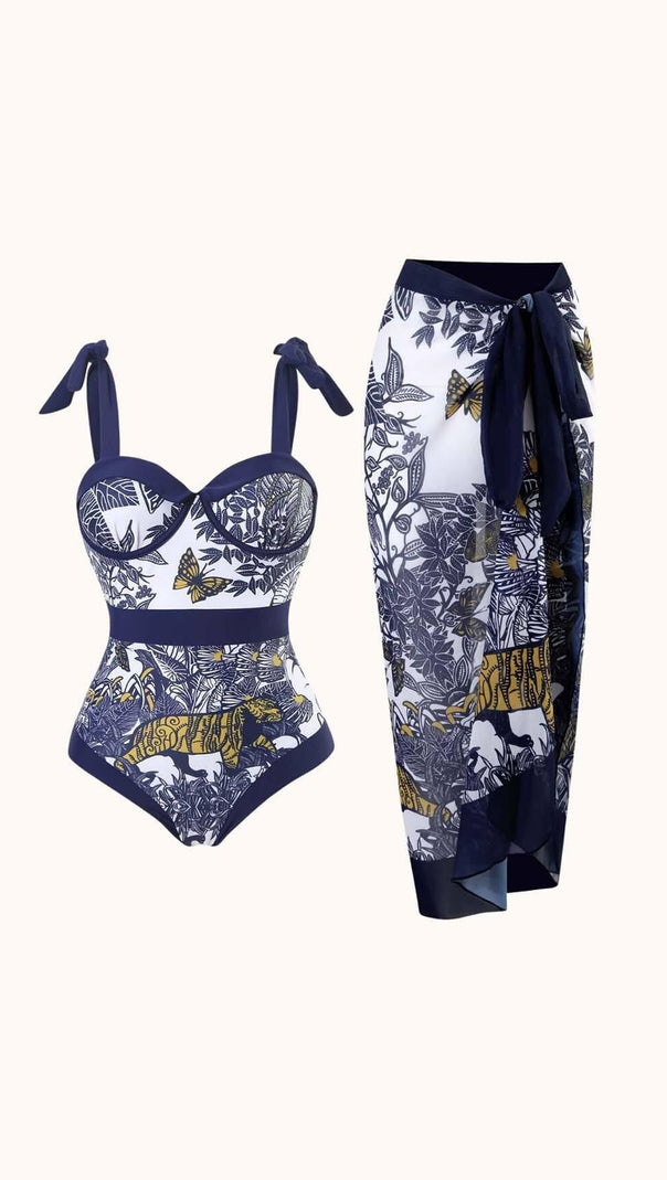 AIIZIE TAU PRINTED SWIMWEAR TWO PIECE SET - product image