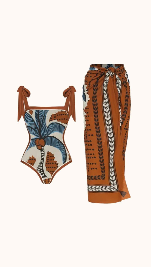 AIIZIE ANNAKA PRINTED SWIMWEAR TWO PIECE SET - product image