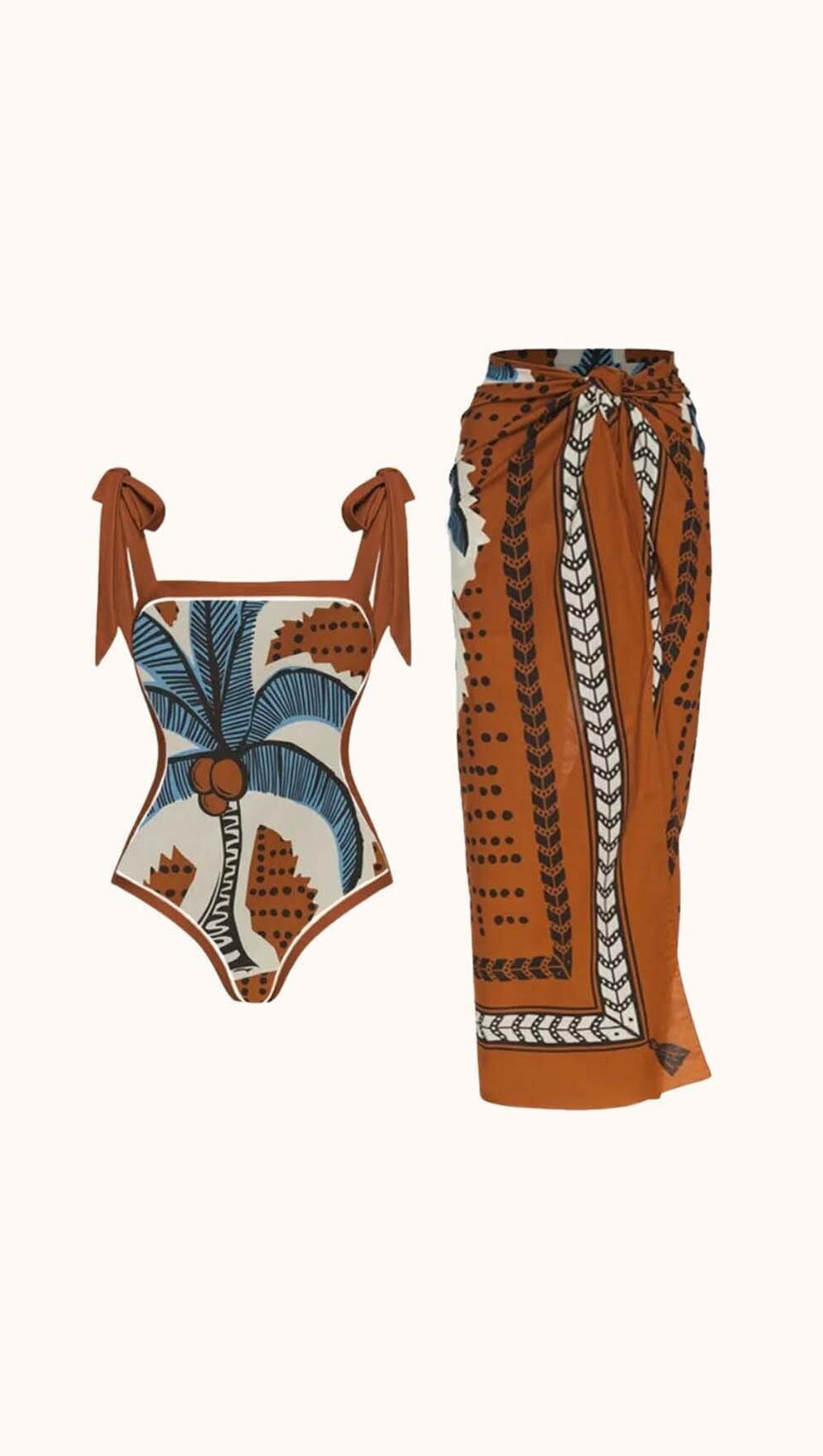 ANNAKA PRINTED SWIMWEAR TWO PIECE SET