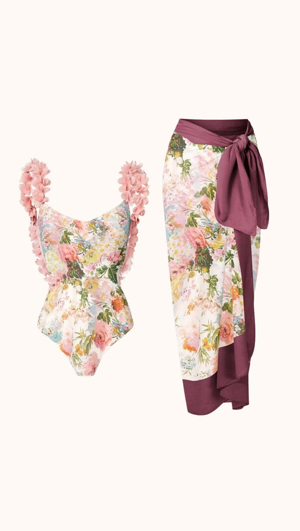AIIZIE SHAKA PRINTED SWIMWEAR TWO PIECE SET - product image