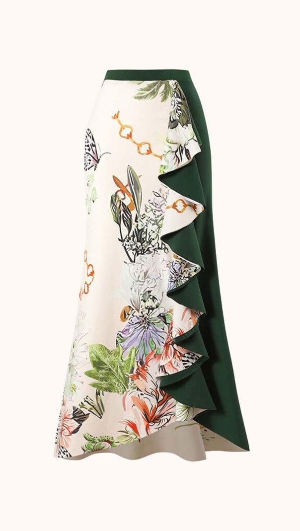 AIIZIE NADINE PRINTED SWIMWEAR TWO PIECE SET IN GREEN - product image