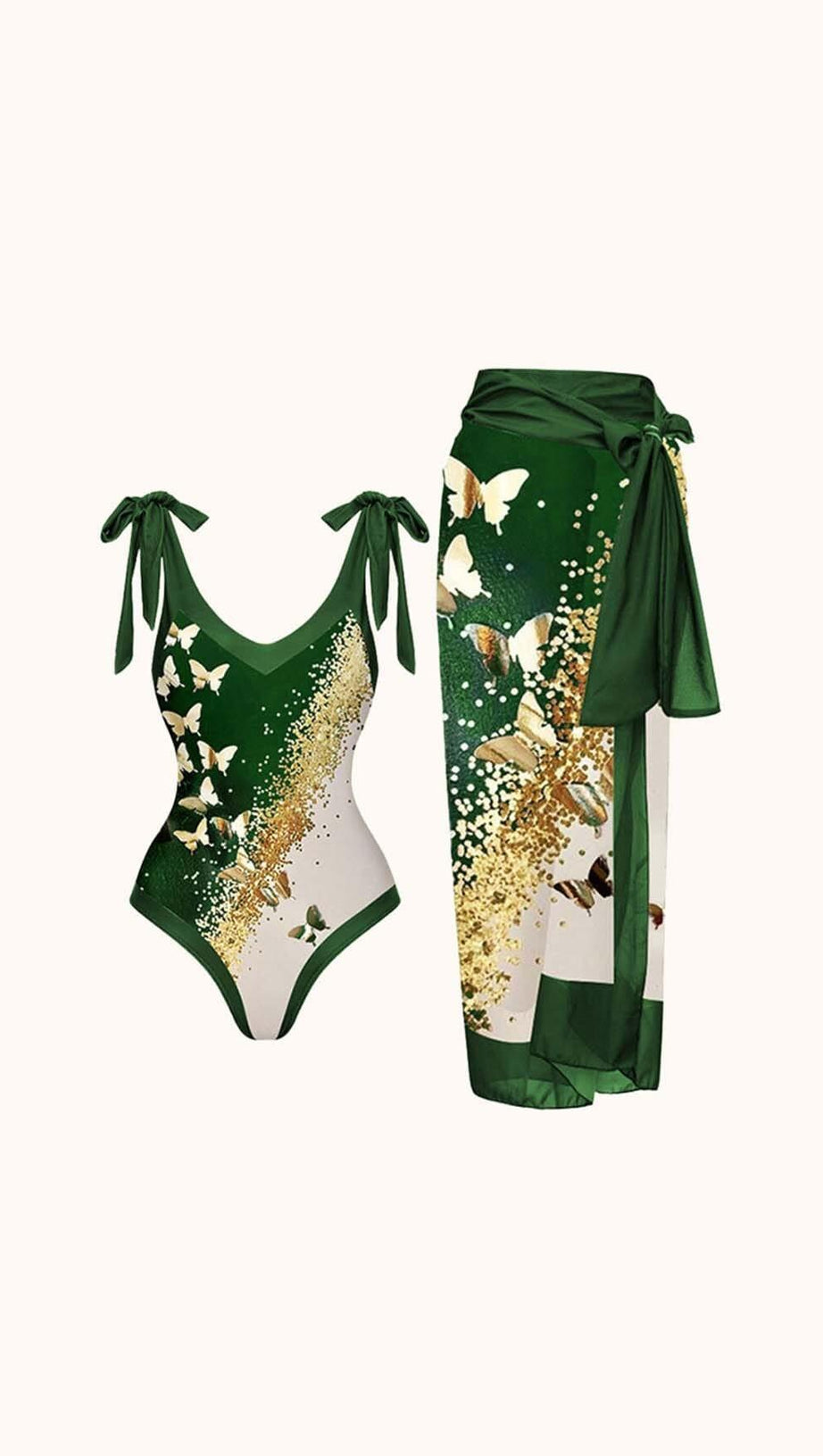 BUFFY SWIMWEAR TWO PIECE SET IN GREEN