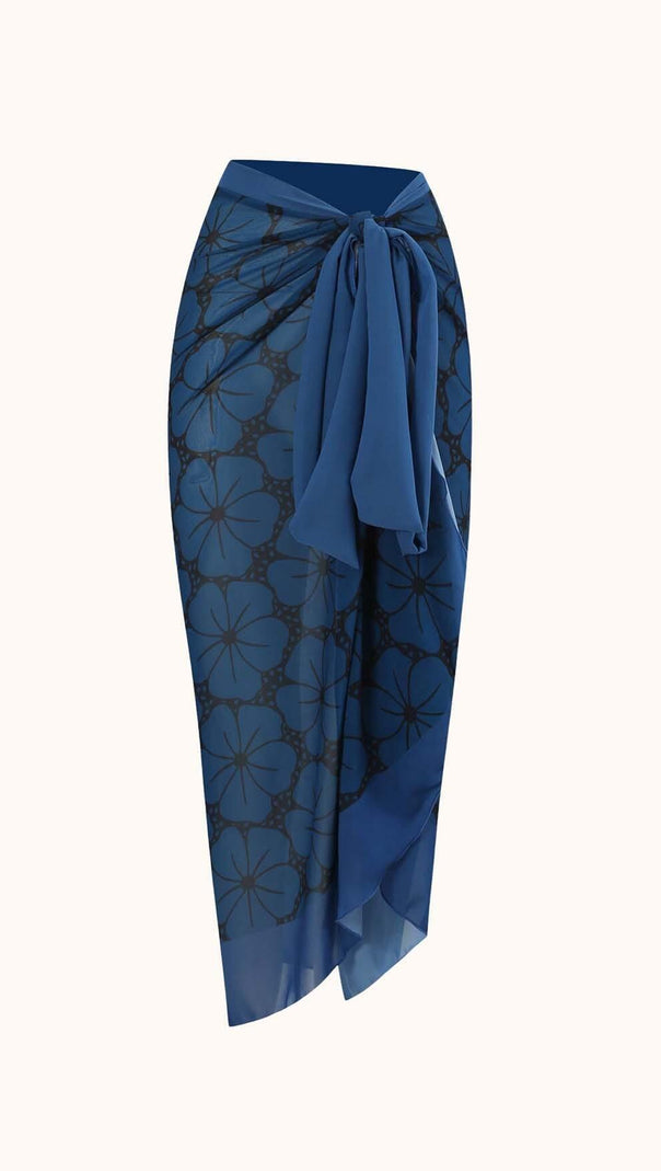 AIIZIE MORTICIA SWIMWEAR TWO PIECE SET IN BLUE - product image