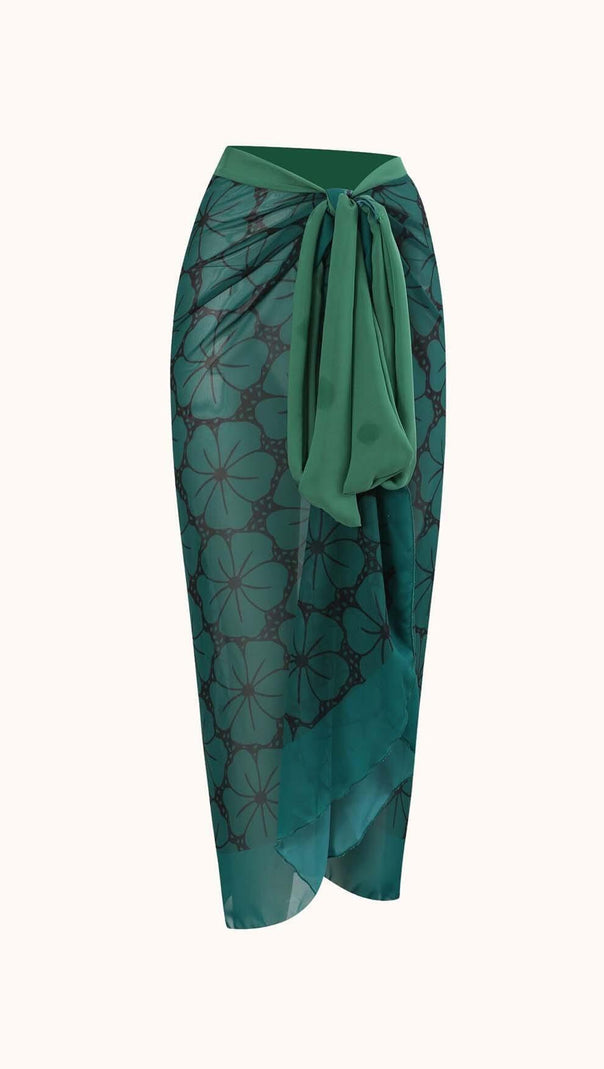 AIIZIE MORTICIA SWIMWEAR TWO PIECE SET IN EMERALD - product image