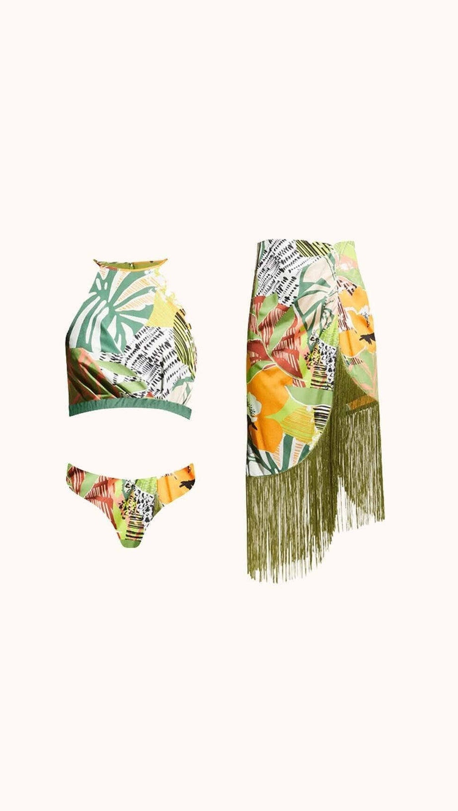 WINIFRED PRINTED SWIMWEAR TWO PIECE SET