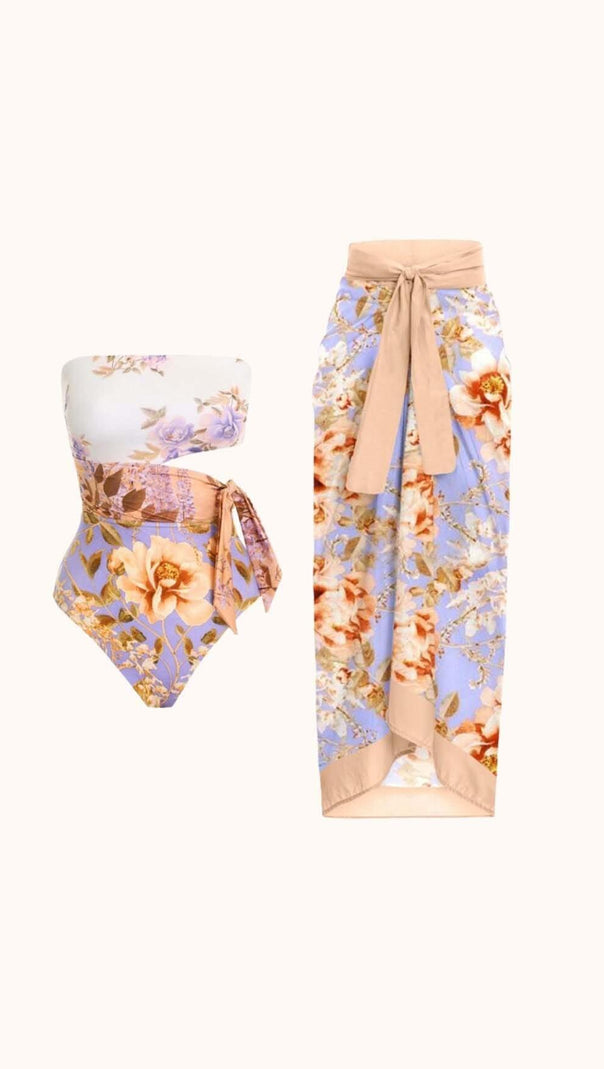 AIIZIE MAYBELLE FLORAL SWIMWEAR TWO PIECE SET - product image