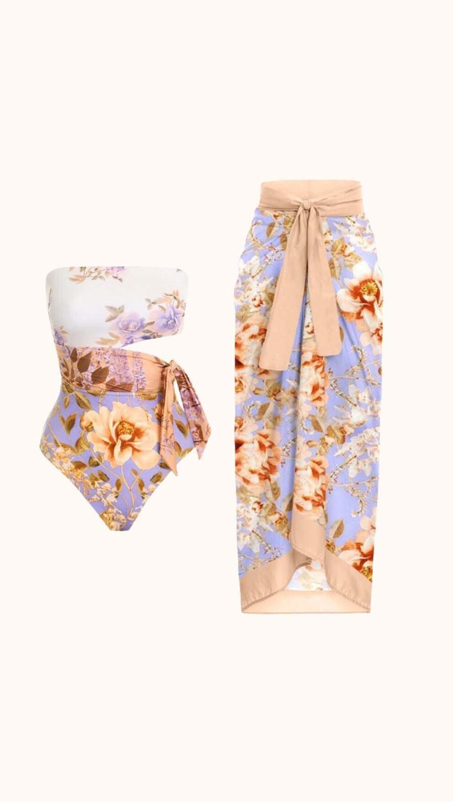 MAYBELLE FLORAL SWIMWEAR TWO PIECE SET