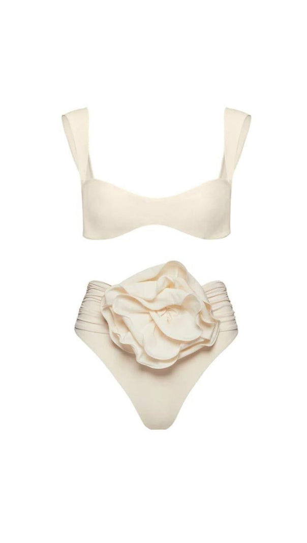 AIIZIE ROSE EMBELLISHED BIKINI SUIT IN IVORY - product image