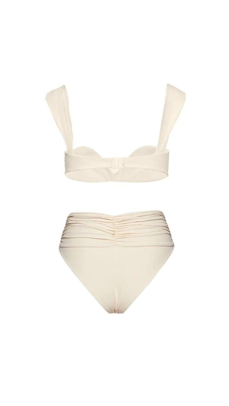 ROSE EMBELLISHED BIKINI SUIT IN IVORY