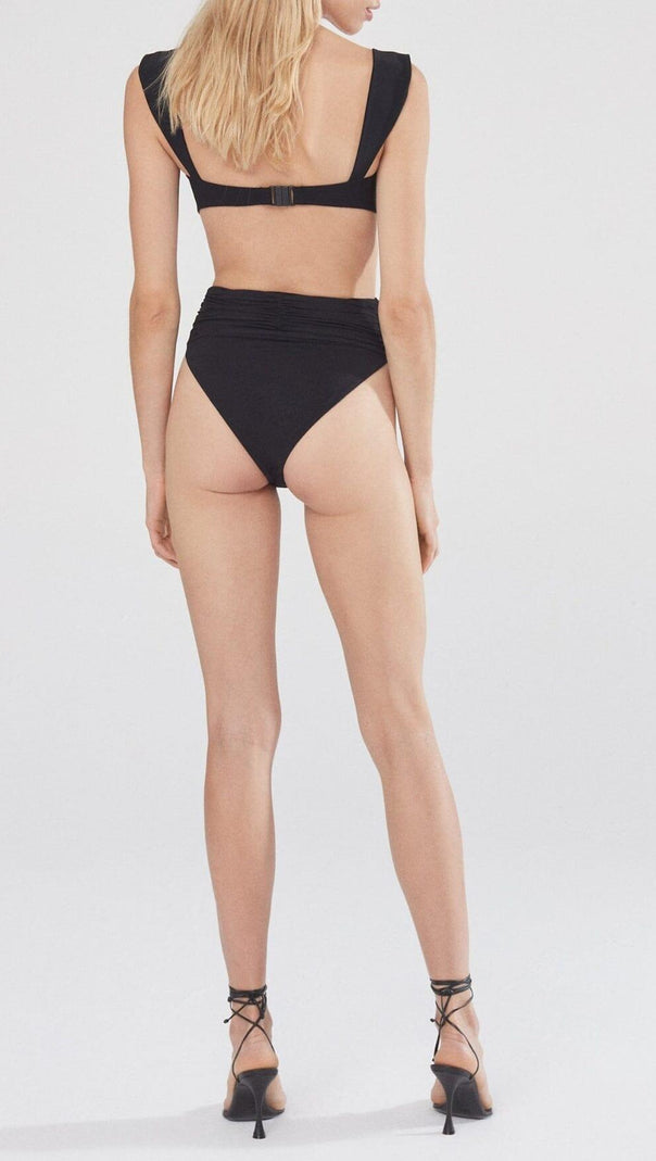 AIIZIE ROSE EMBELLISHED BIKINI SUIT IN BLACK - product image