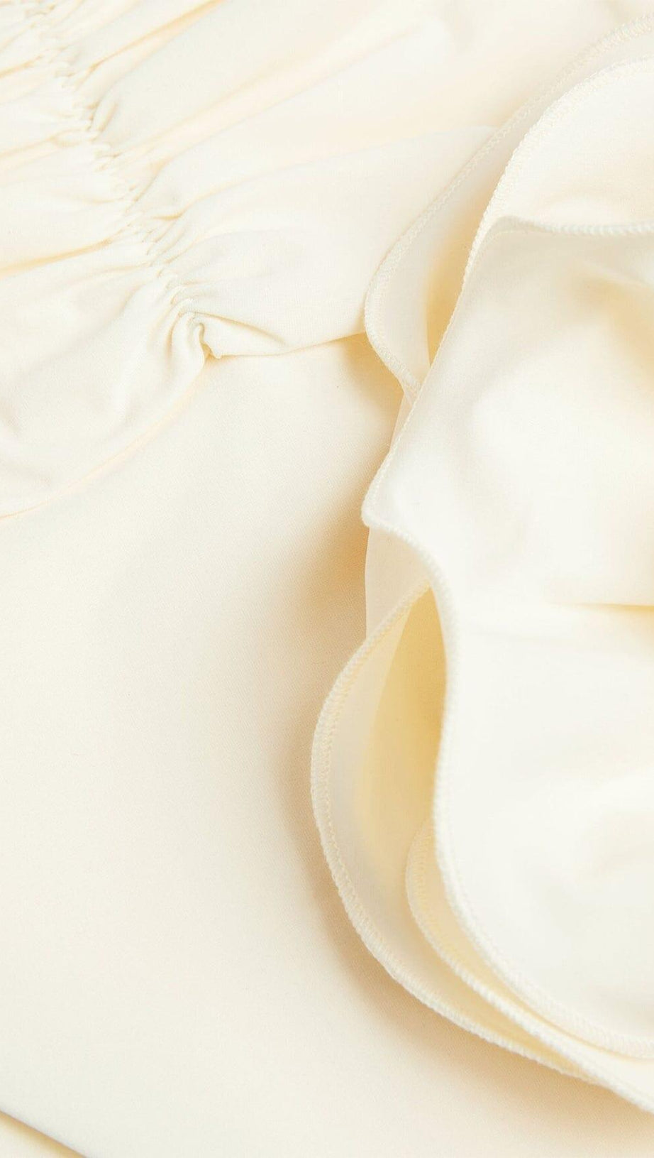 FLORAL APPLIQUÉ TRIANGLE BIKINI SUIT IN WHITE